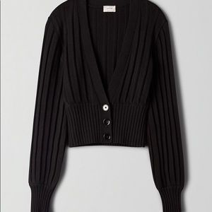 Aritzia Wilfred Plunge Front Cardigan